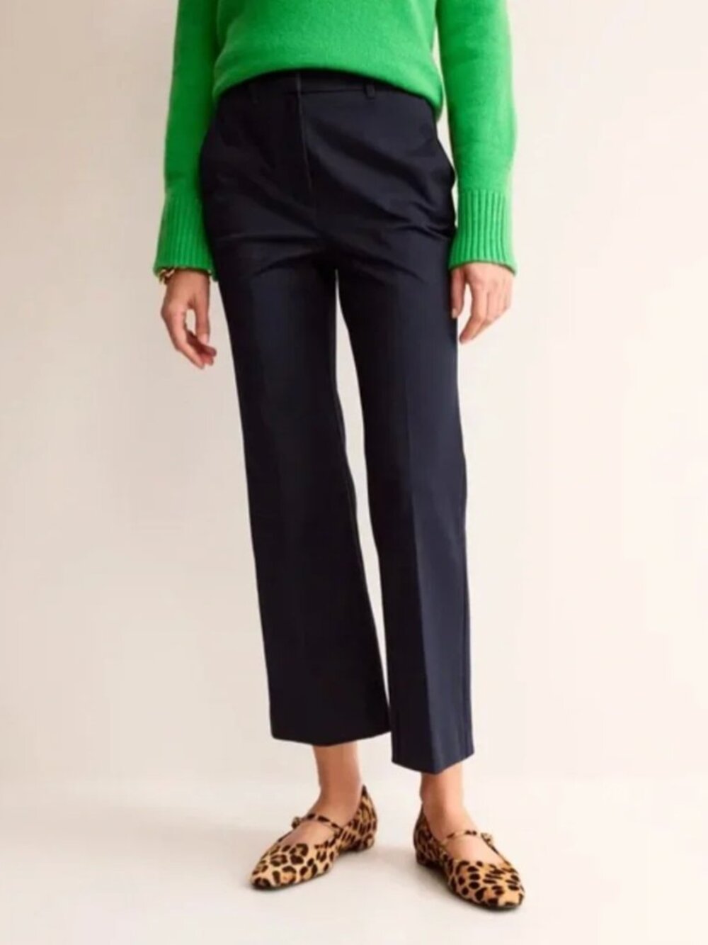 Boden Navy Cropped Ankle Pants